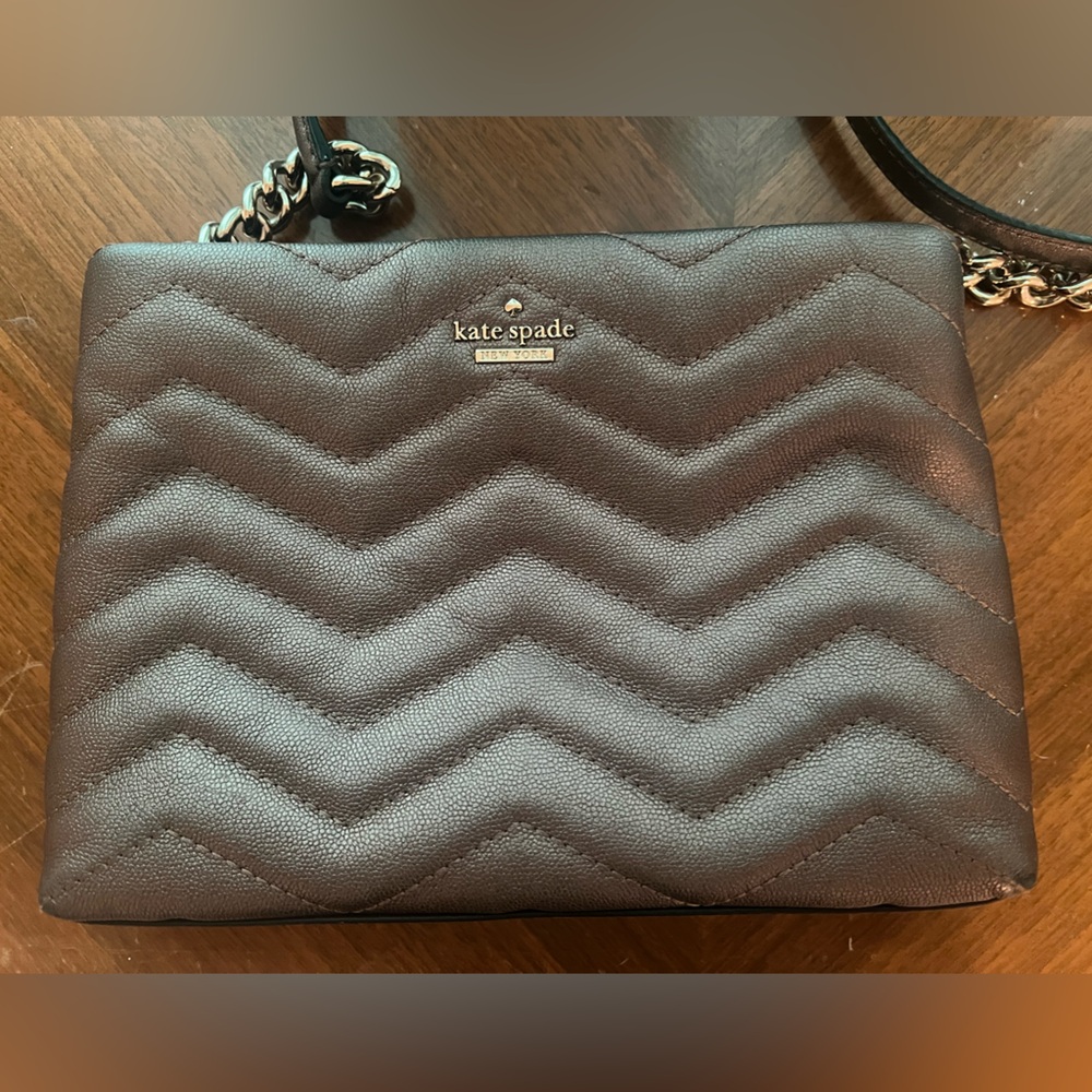 Kate Spade Reese Park Ellery Quilted Crossbody Bag in brown shimmer